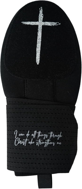 Baseball Sliding Mitt – Youth & Adult Sizes – Baseball Drip Accessory with Bible Verse & Cross – Hand & Wrist Protection, Black Design for Left & Right Hands