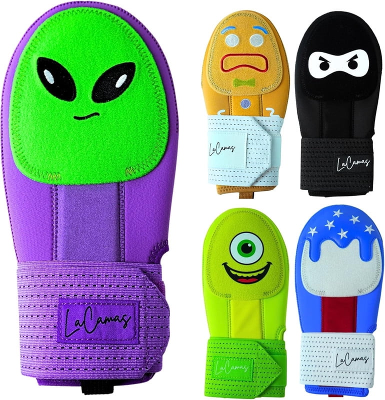 Baseball Sliding Mitt – Youth & Adult Sizes – Drippy Designs (Gingerbread, Ninja, Ice Cream, Alien, USA, Cyclops) – Left & Right Hands – Hand & Wrist Protection