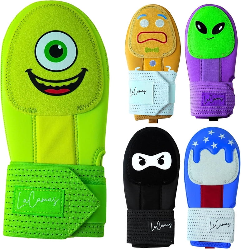Baseball Sliding Mitt – Youth & Adult Sizes – Drippy Designs (Gingerbread, Ninja, Ice Cream, Alien, USA, Cyclops) – Left & Right Hands – Hand & Wrist Protection
