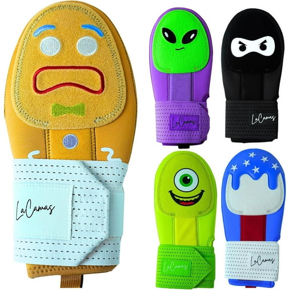 Baseball Sliding Mitt – Youth & Adult Sizes – Drippy Designs (Gingerbread, Ninja, Ice Cream, Alien, USA, Cyclops) – Left & Right Hands – Hand & Wrist Protection