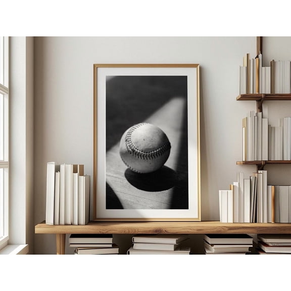 Baseball Snapshot Retro Wall Art, Unframed Paper Print Size 8x12