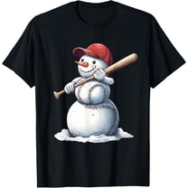 Baseball Snowman Baseball Pajama for Boys Men T-Shirt Tshirt All Size S-5XL