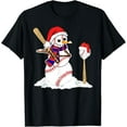 thumbnail image 1 of Baseball Snowman Playing Baseball T-Shirt Tshirt All Size S-5XL, 1 of 5
