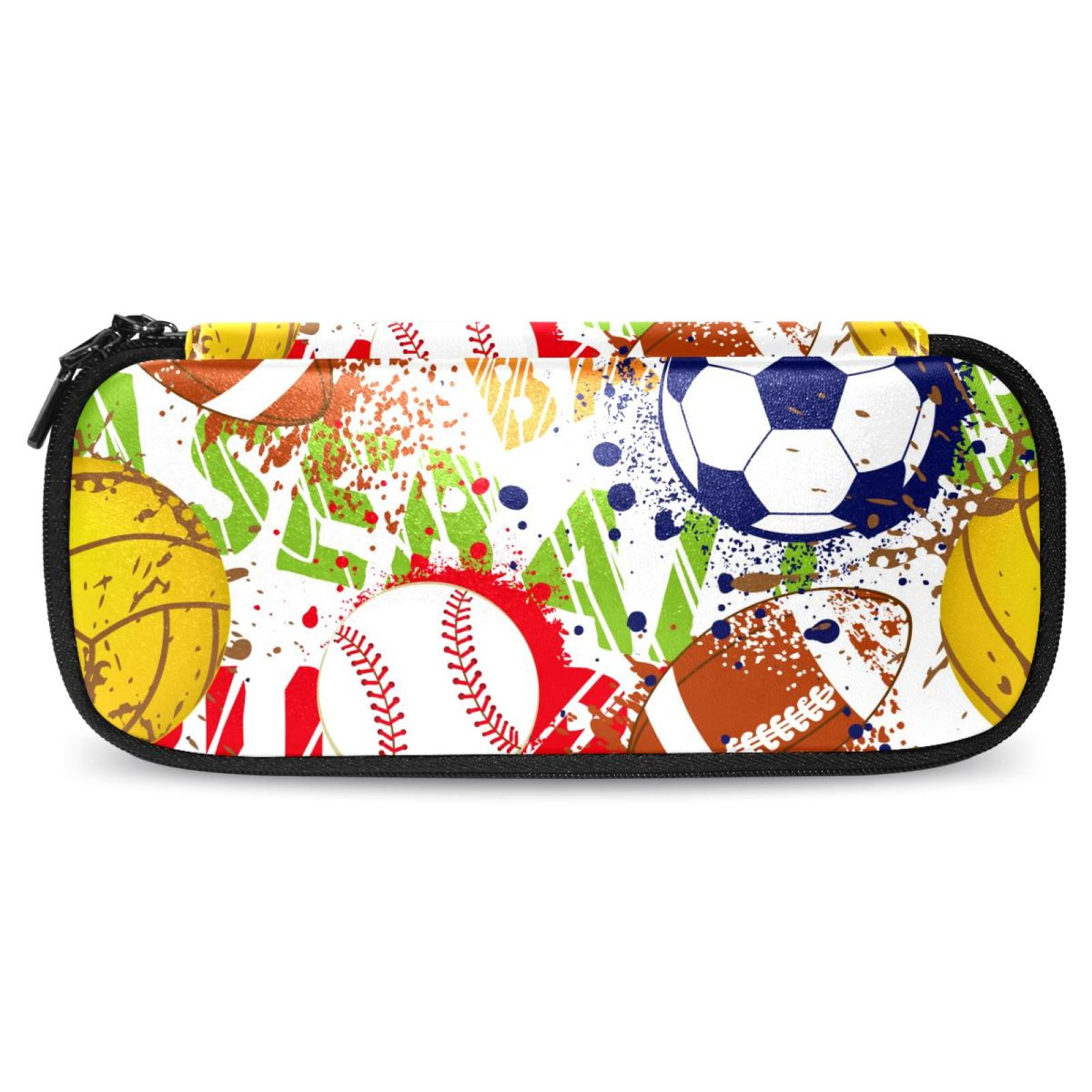 Baseball Soccer Football Volleyball Pattern Stylish Leather Toiletry