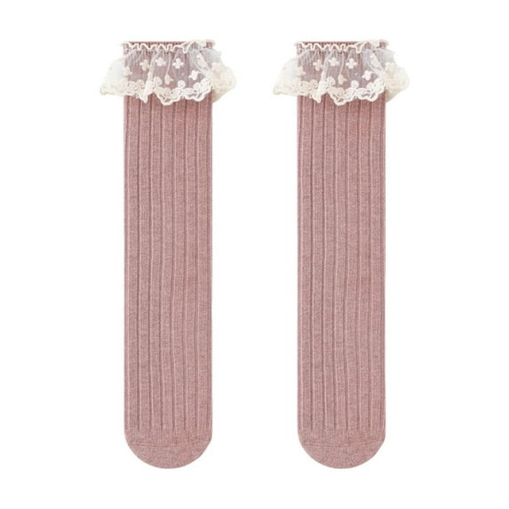 Baseball Socks Youth Boys Children's Socks Cute Princess Lace Middle Tube Socks Solid Color Socks Athletic Socks Crew One Size