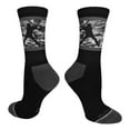 thumbnail image 1 of Baseball Socks with Player on Camo Background Crew Socks (Black/Graphite Camo, Large), 1 of 2