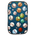 thumbnail image 1 of Baseball Soft Comfortable Furry Printed Armrest Cover, Car Armrest Cover, Armrest Accessory, 12.5x8.2 Inch, 1 of 6