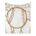 thumbnail image 1 of Baseball Soft Flannel Fleece Blanket, Pattern of Baseball Balls Background Home Run Rules of the Game Success Score Print, Cozy Plush for Indoor and Outdoor Use, 60" x 80", Cream Red, by Ambesonne, 1 of 5