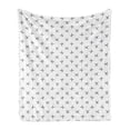 thumbnail image 1 of Baseball Soft Flannel Fleece Throw Blanket, Monochrome Arrangement with Bats and Balls in Various Simplistic Composition, Cozy Plush for Indoor and Outdoor Use, 70" x 90", Black White, by Ambesonne, 1 of 5