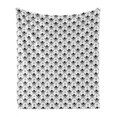 thumbnail image 1 of Baseball Soft Flannel Fleece Throw Blanket, Stars Bats and Balls Silhouettes of Traditional Sports Gear Ornate, Cozy Plush for Indoor and Outdoor Use, 60" x 80", Charcoal Grey and White, by Ambesonne, 1 of 6