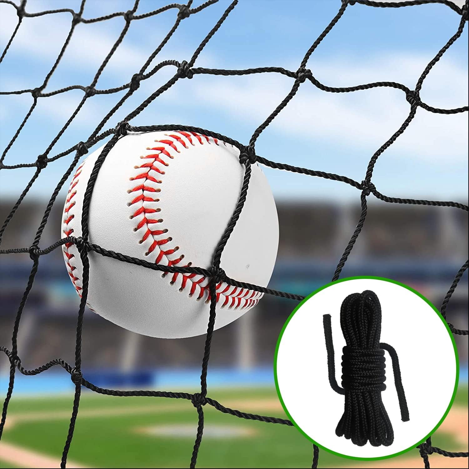 Baseball Softball Backstop Nets, Heavy Duty Sports Netting Barrier #18 ...