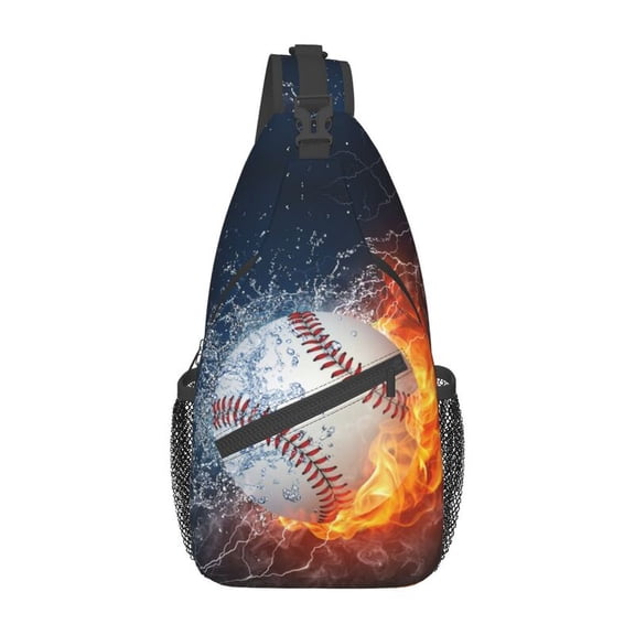 Baseball Softball Ball Sport Pattern Sling Chest Bag Custom Shoulder Crossbody Backpack for Men Traveling Daypack