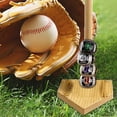 thumbnail image 1 of Baseball Softball Championship Ring Display Case | Homeplate Stacking Ring Holder | Personalized Wooden Stand for Sports Memorabilia | Secure Keepsake Organizer | 1 Piece, 1 of 9