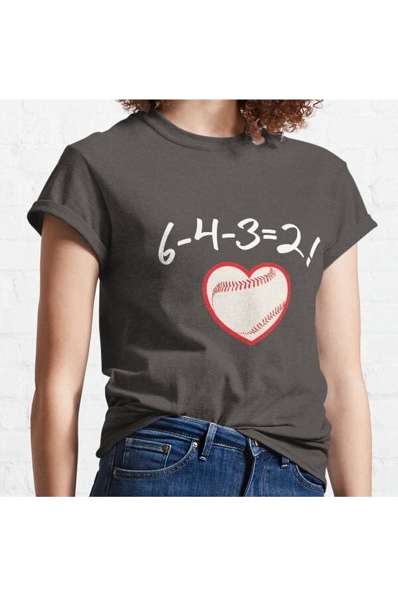 Baseball Softball Double Play 643=2 Shortstop Second First Base Classic T-shirt