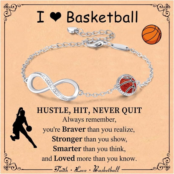 Baseball/Softball/Football/Soccer/Basketball/Tennis/Volleyball Infinity Bracelets for Women,14K Gold Plated Sport Accessories Birthday Christmas Jewelry Gifts for Women Mom