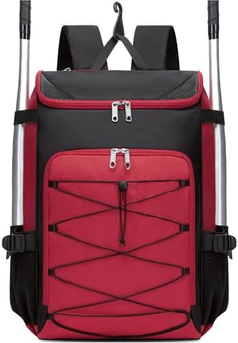 Baseball Softball Gear Bag for Boys Girls Ages 8-12 12-14 14-16 Large Kids Bat Bag Backpack with Ventilated Shoe Compartment Baseball Softball Stuff Supplies for Youth Adult