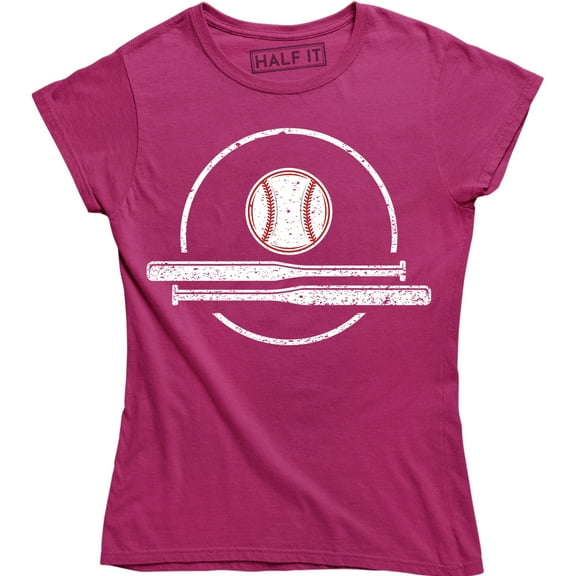 Baseball Softball Heavy Hitter Women Sports Outdoor Game Team T-Shirt