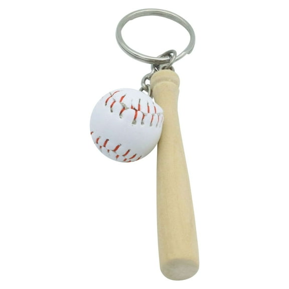 Baseball Softball Keychain Set PU Leather Sport Keyring Accessories