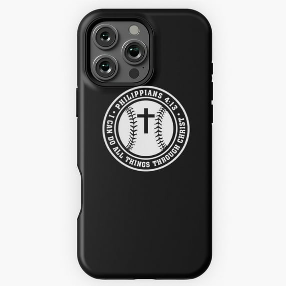 Baseball Softball Philippians 4 13 Jesus I can do Phone Case for iPhone 16 15 14 13 12 11 Pro Max M5908191