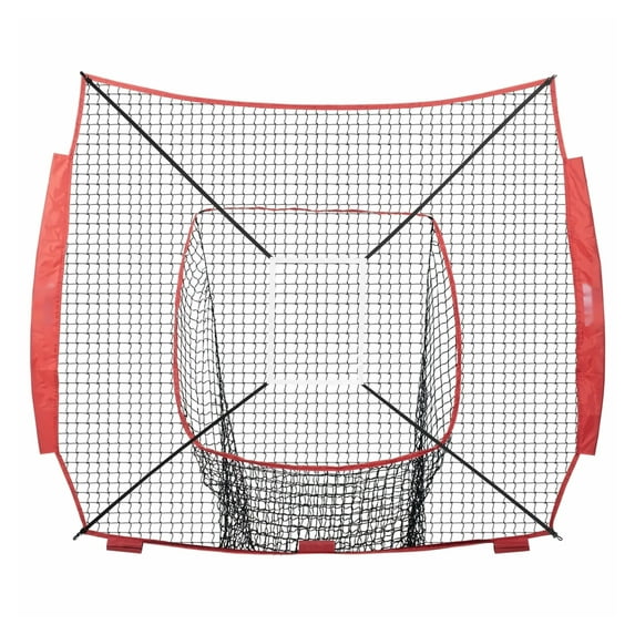 Baseball Softball Practice Net 7x7ft - Portable Batting Cage Net for Hitting Pitching Catching - Replacement Net with Strike Zone Targets