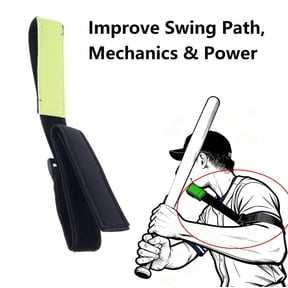 Baseball & Softball Swing Trainer Aid 1 Set, Portable Hitting Trainer with Adjustable Belt & D-Ring, Non-Slip Swing Track for Practice, Indoor Outdoor Training for Teens & Adults Ages 9+