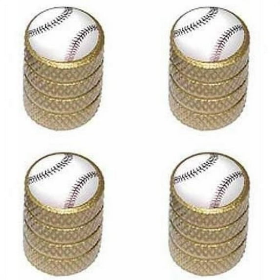 Baseball Softball Tire Rim Wheel Aluminum Valve Stem Caps, Multiple Colors