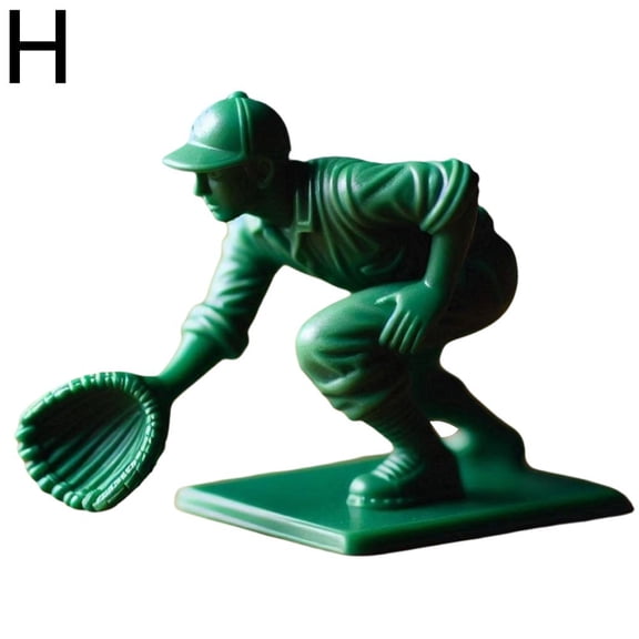 Baseball Soldier, 2 Inches Green Baseball Players Pitcher, Catcher, Fielder Figurines, Classic Toy Soldiers Set,Baseball Player Desktop Figurine for Tabletop Games, Decor, Baseball Fans Gifts