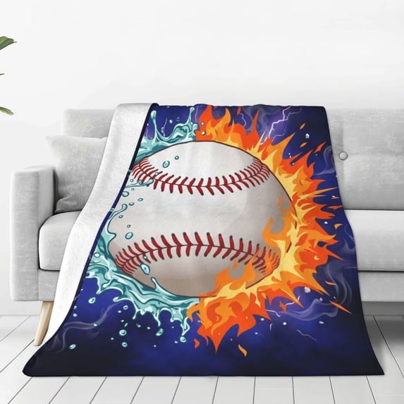 Baseball Sport Cool Ball Throw Blanket Super Soft Warm Bed Blankets for ...