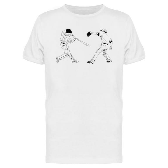 Baseball Sport Drawings T-Shirt Men -Image by Shutterstock, Male 3X-Large