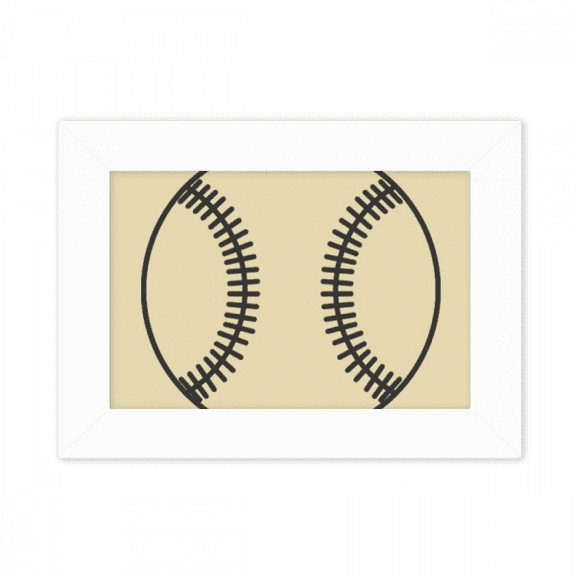 Baseball Sport Line Drawing Pattern Photo Mount Frame Picture Art Painting Desktop 5x7 inch