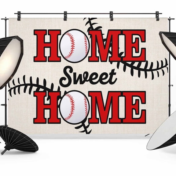 Baseball Sport Photography Backdrop 8x6FT, Home Sweet Beige Linen Texture Abstract Photo Backdrops, Background for Photography Studio Photo Studio Background, Back Drop for Photoshoot
