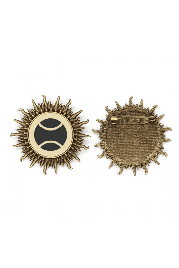 Baseball Sport Simple Geometry Pattern Metall Sonne Brosche Haken Pin