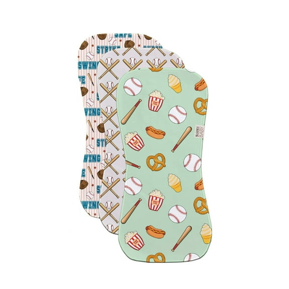 Baseball Sports Burp Cloth 3 Pack by Burpee Baby