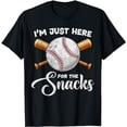 thumbnail image 1 of Baseball Sports I'M Just Here For The Snacks Baseball T-Shirt, 1 of 5