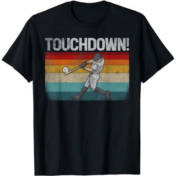 Baseball Sports Lover Touchdown Vintage Baseball Player T-Shirt