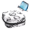 thumbnail image 1 of Baseball Sports Pattern Sanitary Napkin Storage Bag, Zipper Menstrual Cup Pouch Feminine Menstruation First Period Pads Holder for Girls Women Ladies, 1 of 6