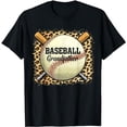 thumbnail image 1 of Baseball Sports Player Leopard Print Baseball Grandfather T-Shirt, 1 of 5