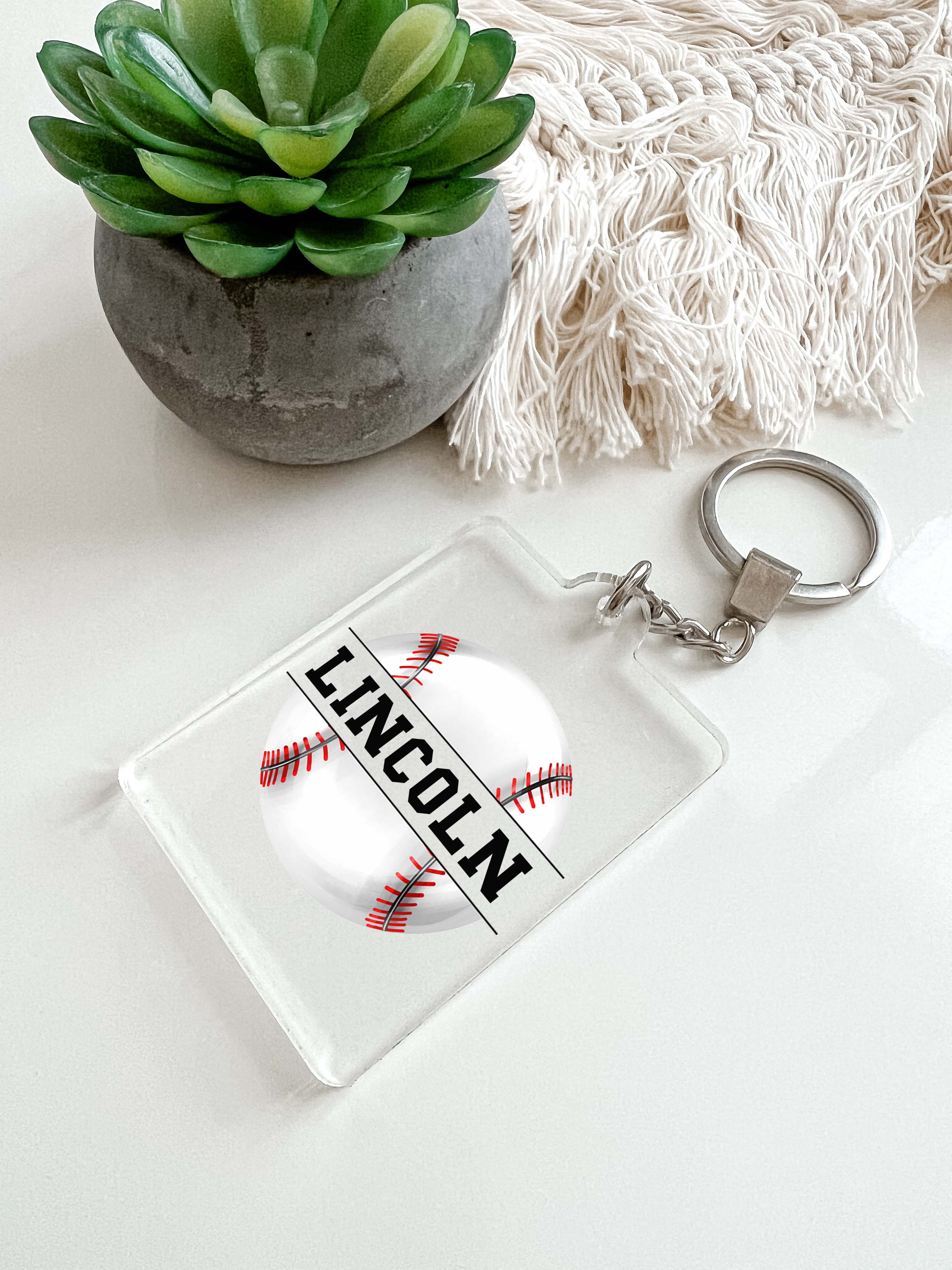 Fan Keychain Baseball Sports Player Team Fan Keychain Personalized Custom Name Free ...