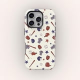 Baseball Sports Print Pattern Protective Phone Case with iPhone 17 to ...