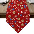 thumbnail image 1 of Baseball Sports Table Runner Linen Burlap Table Runner 72 Inches Long Modern Classic American Balls Red Dresser Scarves for Kitchen Island Coffee Dining Room Party Wedding Holiday Decor 18"x72", 1 of 8