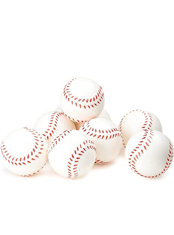 Baseball Sports Themed 2.5-Inch Foam Squeeze Balls for Stress Relief, Baseball Sport Stress Balls - Baseball Party Favors and Decoration