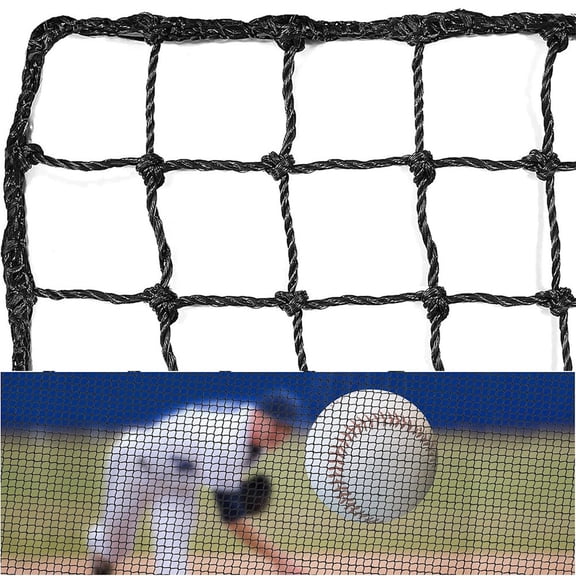 Baseball Sports Training Protective Net, 8×10Ft Outdoor Batting Cage Net With Hanging Hooks & Ropes For Baseball Suitable For Baseball Training & Sports Practice