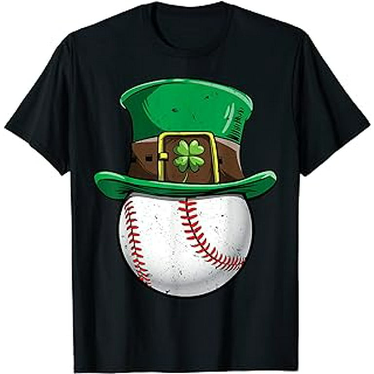 Baseball St Patricks Day Boys Men Ball Leprechaun Catcher T-Shirt Baseball St Patricks Day Boys Men Ball Leprechaun Catcher T-Shirt