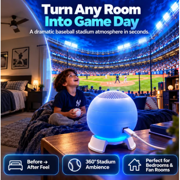 Baseball Stadium Projection Light 5D Game Day Projector Lamp for Bedroom Fan Cave Game Room Decor Gift for Baseball Fans Kids