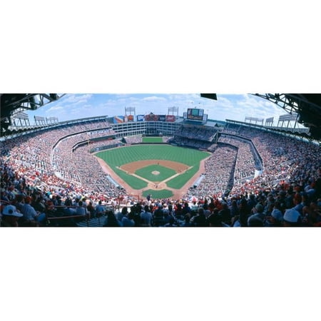 Baseball Stadium Texas Rangers V. Baltimore Orioles Dallas Texas Poster Print 36 x 12