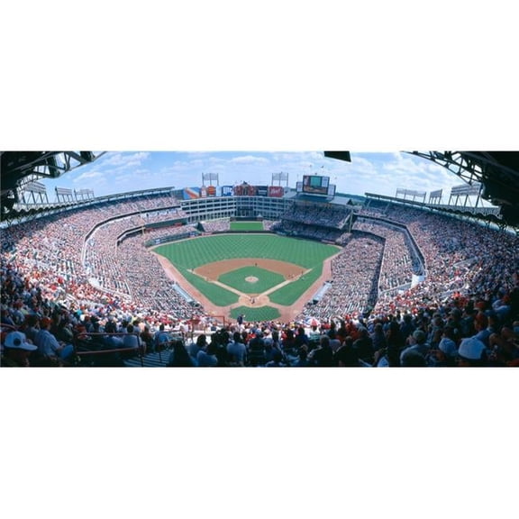 Baseball Stadium Texas Rangers V. Baltimore Orioles Dallas Texas Poster Print 36 x 12