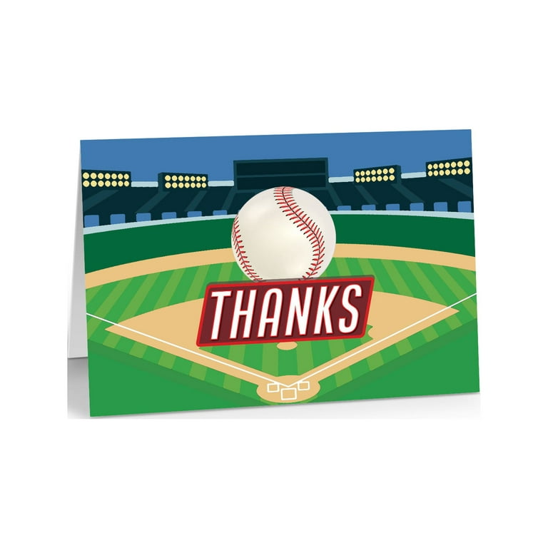 Baseball Stadium Thank You Note Card - 10 Cards and Envelopes - B14341 - Walmart.com baseball-stadium-thank-you-note-card-10-cards-and-envelopes-b14341-walmart-com