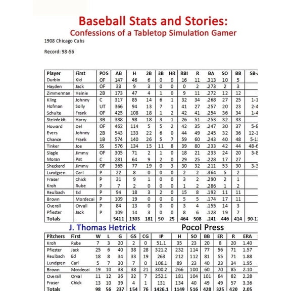 Baseball Stats and Stories: Confessions of Tabletop Simulation Gamer (Paperback)
