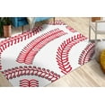 thumbnail image 1 of Baseball Steek Rug, White Rugs, Boy Room Rug, Motivational Rug, Outdoor Rug, Bedroom Rug, 3D Printed Rug, Popular Rug, Rug, 5.9'x9.2' - 180x280 cm, 1 of 5