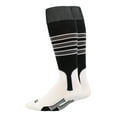 thumbnail image 1 of MadSportsStuff 3-Stripe Baseball & Softball Stirrup Socks - Black/Graphite/White, Small, 1 of 2